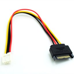 Angitu-Câble adaptateur d'alimentation mâle 4 broches vers SATA 15 broches 20cm