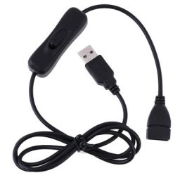 Câble USB mâle-femelle de 1M convertisseur de Date électronique interrupteur ON-OFF bascule