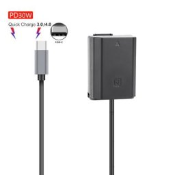 PD30W À NPFZ100 NP-FZ100 Batterie Factice DC Adaptateur secteur pour Sony ILME-FX3 A6600 A7M3 A7M3K