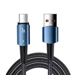Câble 5A de chargement rapide pour téléphone Portable cordon tressé en Nylon de Type C USB-A à Type