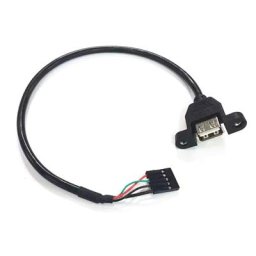 Câble d'extension 5 broches femelle vers USB A 2.0 femelle 30CM vis de montage sur panneau trous