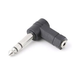 Prise Jack femelle 3.5mm à prise Jack mâle 6.35mm prise à angle droit adaptateur pour casque