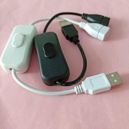 Câble de commutation USB avec ligne de commutation On /Off 30CM/11.8 pouces noir/blanc H8WD