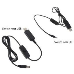 Convertisseur de tension USB 5V DC 12V DC 2.1x5.5mm connecteur mâle pour caméra routeurs lampe