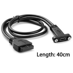 CY-Adaptateur USB Type C pour carte mère câble convertisseur panneau arrière 6 000 prompt ket 20