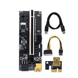 Prolongateur PCI-E 009S 1x to16x câble de données USB 3.0 pour minage avec 2 cartes LED