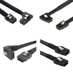 Câble mini SAS 4i à 36 broches coudé à 90 degrés pour disque dur série SCSI SFF-8087 à SFF-8087