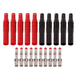 Gels mâles de sécurité isolés droits connecteurs de bricolage soudure de fil prise 4mm 10