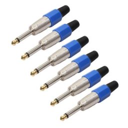 Lot de 6 connecteurs jack 6.35mm pour microphone et amplificateur audio mono lot de 6.35 livraison