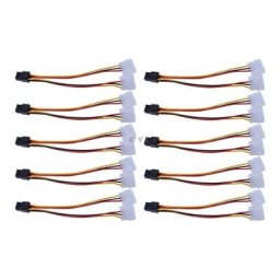 Molex – adaptateur de convertisseur de puissance à 4 broches vers PCI-E PCI Expess 6 broches 10