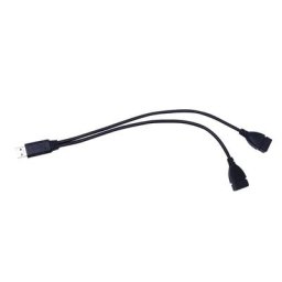 Câble HUB USB 2.0 Type A 1 mâle vers 2 Double USB femelle et séparateur en Y câble d'extension de