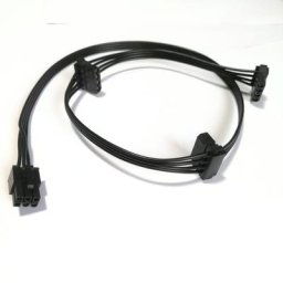 Câble d'alimentation à 3 ports IDE Molex 6 broches vers carte mère disque dur DVD HDD 4