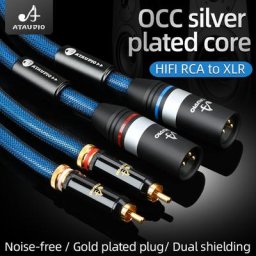ATAUDIO 1 paire de câble Audio hi-fi RCA vers XLR mâle vers femelle (mâle vers mâle) câble RCA