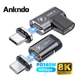 ANKNDO-Adaptateur de chargeur magnétique de type C pour Macbook convertisseur de câble magnétique