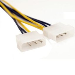 Câble adaptateur d'alimentation double Molex Lp4 4 broches à 8 broches convertisseur Pci-e