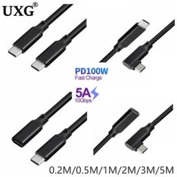10Gbps Gen2 VR Type-C USB 3.1 Mâle À USB-C Femelle Extension Données 100W Câble De Charge