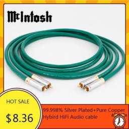 MCINTOSH-Câble Audio 2328 Plaqué Argent 99.998% et Cuivre Pur Hybride HiFi Câble d'Interconnexion