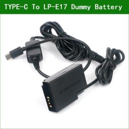 Adaptateur d'alimentation de batterie factice USB type-c DR-E18 coupleur cc pour Canon EOS Rebel
