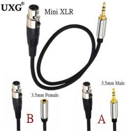 Mini XLR femelle vers 3 broches jack 3.5mm pour BM800 PC sauna téléphone centre commercial