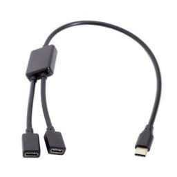 Airies de transfert de données USB C 2 ports répartiteur HUB pour smartphone chargeurs PD PC
