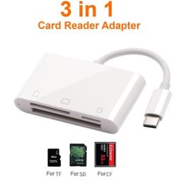 Lecteur de carte USB Type-C vers SD TF MicroSD CF adaptateur OTG pour iPad Macbook PC Huawei P40