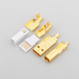 Connecteur USB plaqué or haut de gamme USB A + USB Type B Prise A-B pour câble USB bricolage