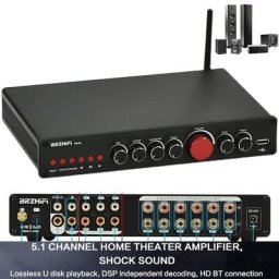 Amplificateur Bluetooth Power Home Cinéma HiFi Power Audio 5.1 Son Surround TPA3116d2 100W +