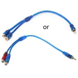 Câble séparateur en Y pour MP3 et Audio RCA 1 pièce câble adaptateur mâle à 2 femelles