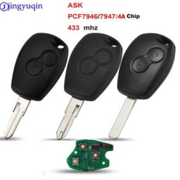 Jingyuqin 10p voiture à distance clé costume pour Renault Megane Modus Clio Kangoo Logan Sandero
