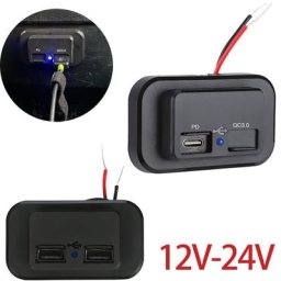 Prise de chargeur de voiture USB pour touristes 12V 3.1 A prise de charge charge rapide 3.0 prise