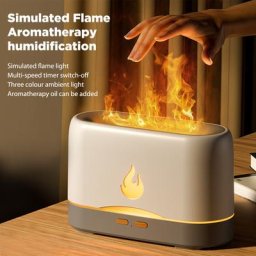 Diffuseur d'arôme de flamme de simulation machine d'aromathérapie avec lumière LED humidificateur