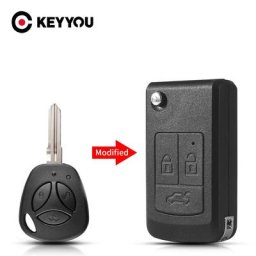 KEYYOU – coque de clé de voiture à 3 boutons étui de remplacement pour télécommande pour LADA dora