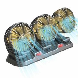 Ventilateur de voiture à trois têtes pour suv USB/12V/24V refroidissement 2 vitesses véhicule
