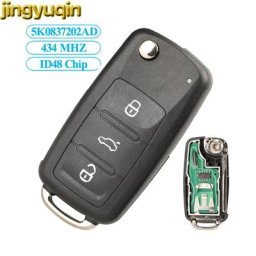 Jingyuqin-Commande à distance de clé de voiture pour Volkswagen VW Caddy Eos Golf Jetta Beetle Polo