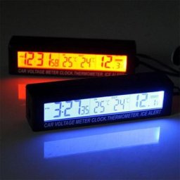 Horloge de voiture électronique avec voltmètre accessoires de voiture double document étanche