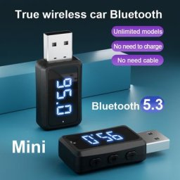 Mini transmetteur et récepteur USB Bluetooth 5.3 FM02 pour voiture écran LED kit d'appel mains