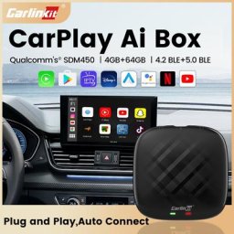 Carlinkit – boîtier décodeur CarPlay AI sans fil Android Auto avec YouTube Netflix GPS IPTV