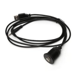 Câble d'extension pour tableau de bord de voiture 1m 3.5mm USB 2.0 prise AUX