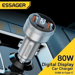 Essager – chargeur de voiture 80W USB type-c PD Charge rapide pour téléphone iPhone 14 13 Huawei