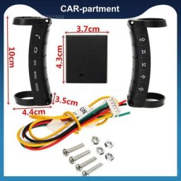 Bouton de volant de voiture multifonctionnel télécommande durable universel pour stéréo DVD GPS