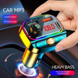 Transmetteur récepteur FM sans fil pour voiture Bluetooth 5.0 3 régulations lecteur de musique