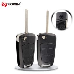 YIQfeast-Juste de clé de voiture à distance pliable à bouton coque Fob adaptée pour Opel SachCorsa