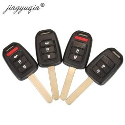 Jingyuqin coque de clé de voiture | 10 pièces/lot bouton 2/3/4 pour Honda Civic City Fit 4