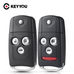 KEYYOU – coque de clé de voiture originale pour Honda 3/4 boutons pour Acura Civic Accord Jazz CRV