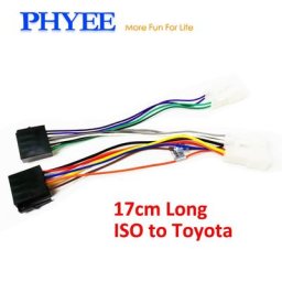 Adaptateur de faisceau de câbles d'autoradio ISO à Toyota câble de connecteur de 17cm accessoires