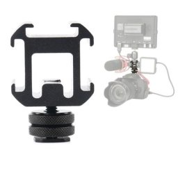 Adaptateur de montage de chaussure caméra vidéo Triple support de chaussure froide moniteurs LED
