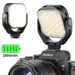 Vijim-Lampe vidéo LED VL66 rotation à 360 ° avec support d'invite réglable reflex numérique aste