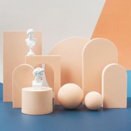 Affichage d'accessoires de prise de vue de produit de blocs d'éponge géométriques bijoux