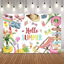 Bannière de décoration de fête sur le thème de la plage Hawail fond tropical de vacances d'été