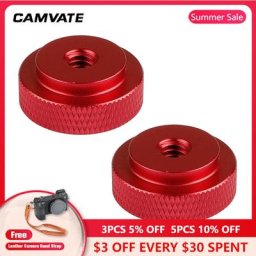 CAMVATE – adaptateur de blocage de roue à pouce femelle 25mm 2 pièces 1/4 ""-20 rouge/noir pour